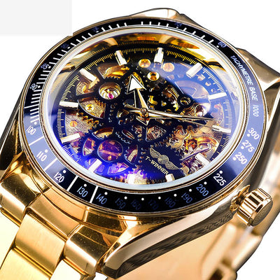 Reloj Mecánico Esqueleto de Acero para Hombre - Diseño Casual y Elegante - Image 6