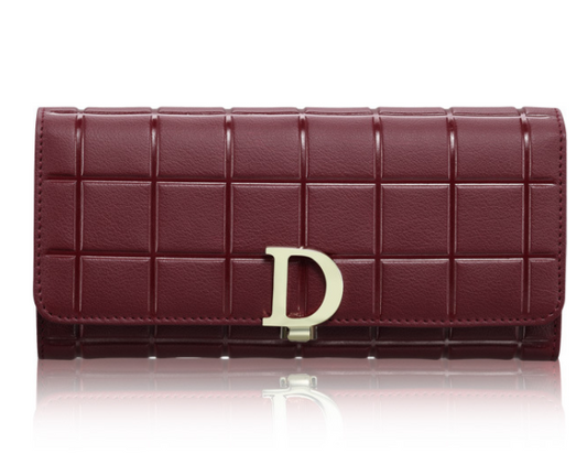 Cartera Larga de Cuadros para Mujer - Clutch de Alta Calidad