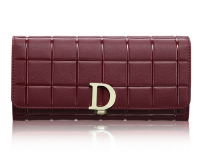 Cartera Larga de Cuadros para Mujer - Clutch de Alta Calidad