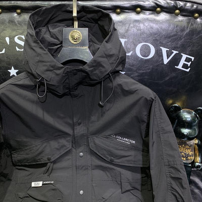 Chaqueta de Trabajo Casual con Capucha - Abrigo Shell para Hombre - Image 15