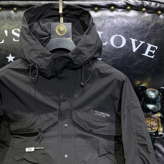 Chaqueta de Trabajo Casual con Capucha - Abrigo Shell para Hombre - Image 15