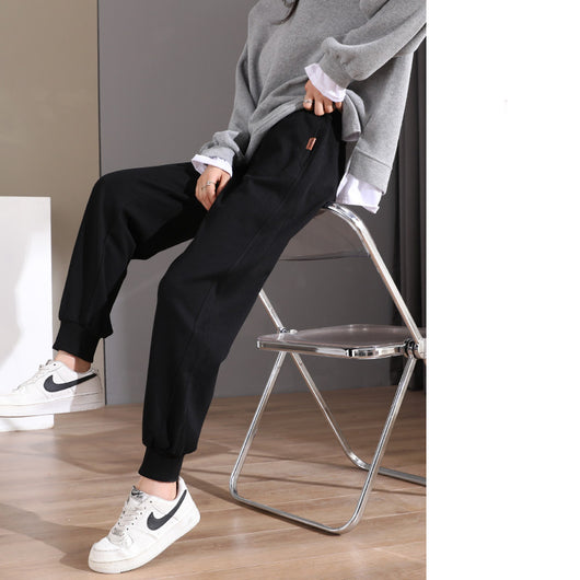 Pantalones Deportivos Sueltos Negros para Primavera y Otoño - Image 6
