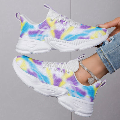 Tenis Casuales Floreados Talla Grande con Cordones - Image 9