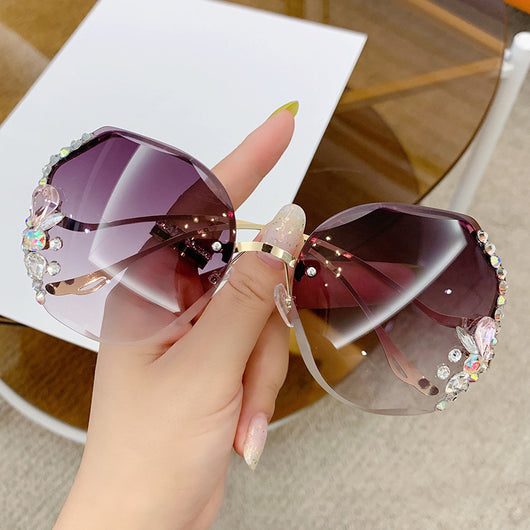 Gafas de Sol Mujer Sin Marco con Corte Diamante - Image 15