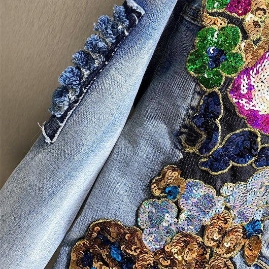 Chaqueta Denim Reforzada con Tachuelas de Diamante - Image 13