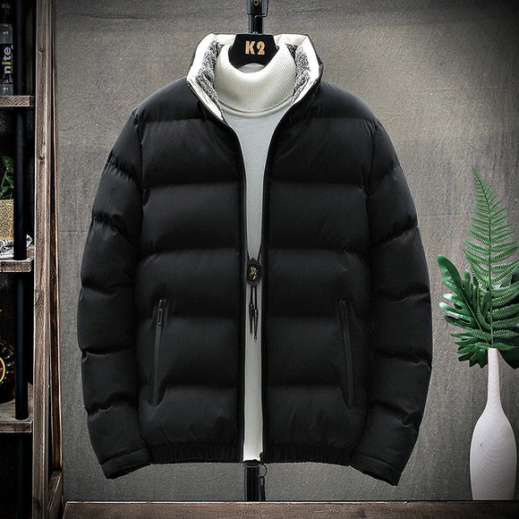 Chaqueta Acolchada de Algodón para Hombre con Cuello de Piel - Estilo Casual Deportivo