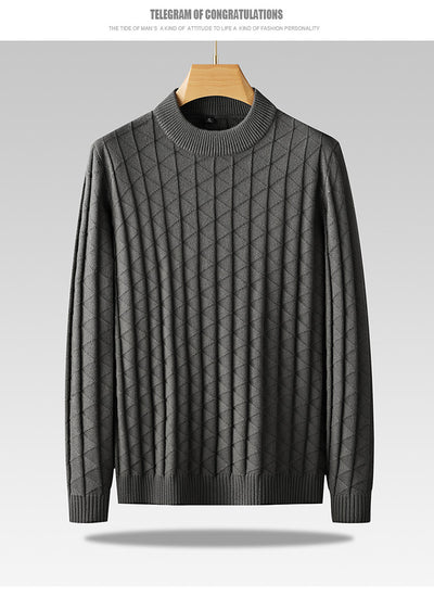 Suéter Tejido Oversize para Hombre Talla Grande Cuello Redondo - Image 11