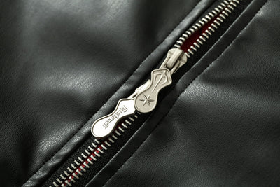 Chaqueta de Cuero Estilo Retro Americano con Detalles de Tartán - Image 23