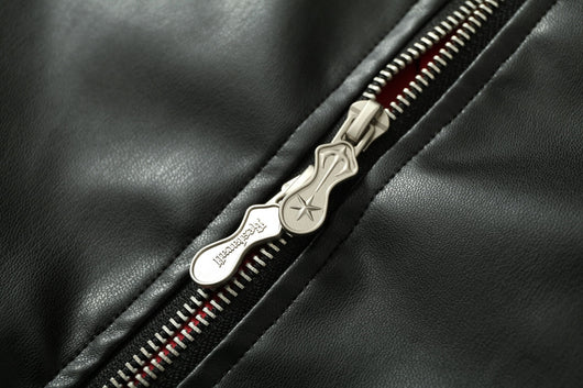 Chaqueta de Cuero Estilo Retro Americano con Detalles de Tartán - Image 23