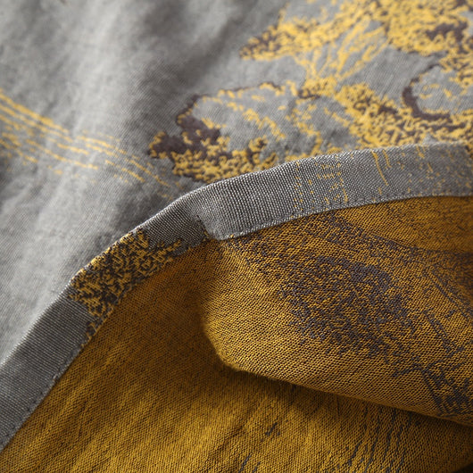 Camisón Largo Estilo Chino con Cinturón de Algodón Jacquard - Image 12