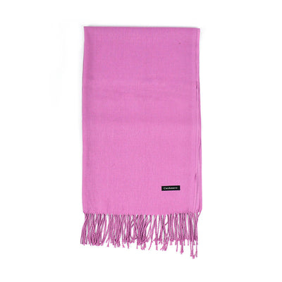 Bufanda Ligera de Color Liso con Flecos Elegantes - Image 5