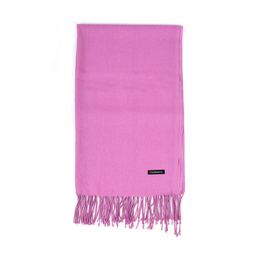 Bufanda Ligera de Color Liso con Flecos Elegantes - Image 5