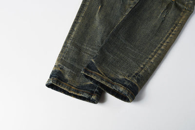 Pantalones Vaqueros Rotos Azul Oscuro para Hombre - Image 11