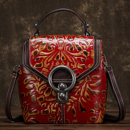 Mochila de Cuero Genuino Multifunción para Mujer - Image 2