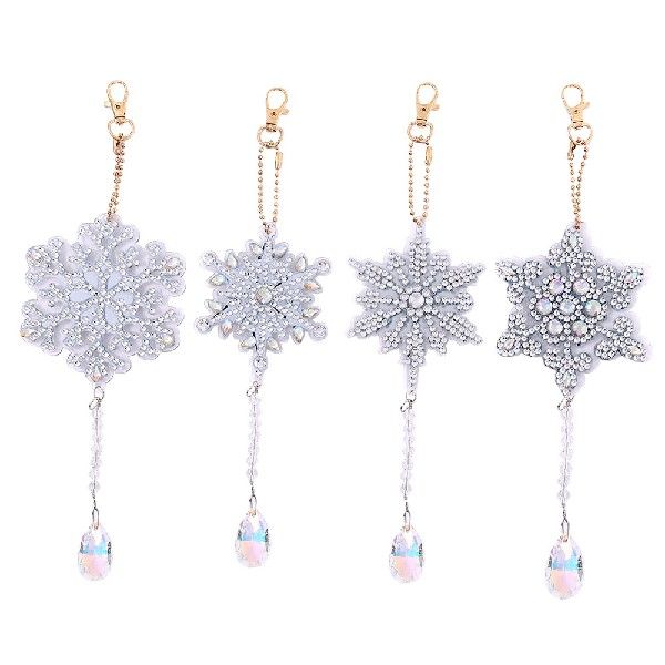 Carillón de Viento Cristal Diamante Doble Cara - Set 4 Piezas - Image 2