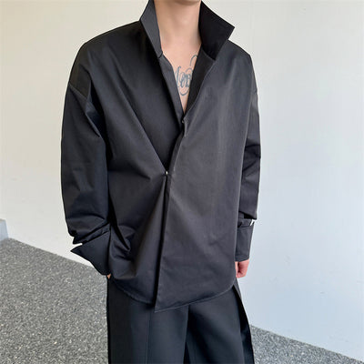 Chaqueta Camisa Cuello Rígido Diseño Minimalista - Image 13