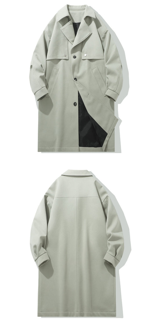Abrigo de Lana Clásico Estilo Británico para Hombre - Image 13