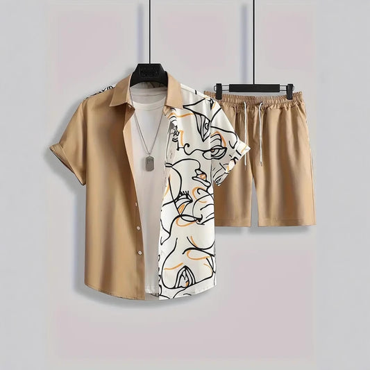 Conjunto Casual Estampado Animal - Playera y Shorts