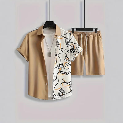 Conjunto Casual Estampado Animal - Playera y Shorts