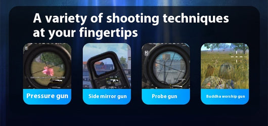 Black and white mobile phone game controller with semiconductor refrigeration, joysticks, D-pad, and action buttons. - Image 15