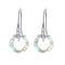 Austrian Crystal S925 Plateado Universe Ring With Diamond Ear Hook Earrings AB color
