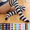 Calcetines Muslos Altos Japoneses a Rayas para Mujer