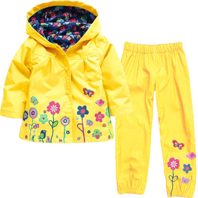 Chaqueta Impermeable con Capucha - Diseño Floral Resistente al Viento - Image 2