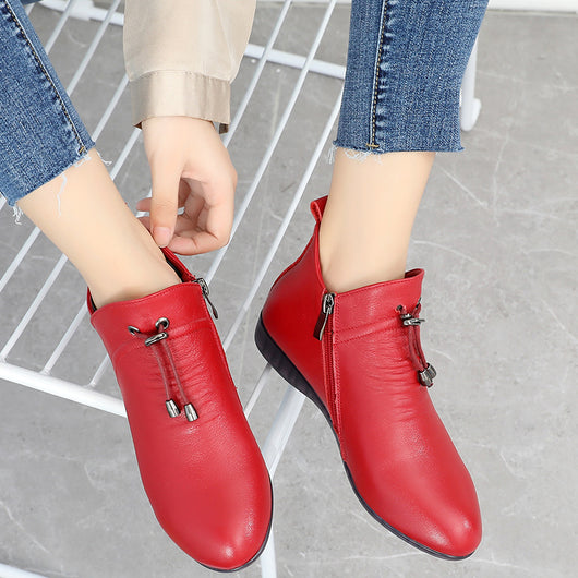 Botas Altas de Cuero para Mujer con Suela Blanda - Image 2
