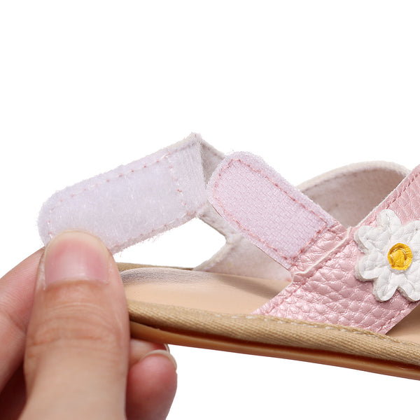 Sandalias Niña con Tira Cruzada y Estampado Floral