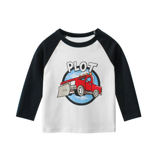 Playera Infantil Manga Larga con Diseños Animados