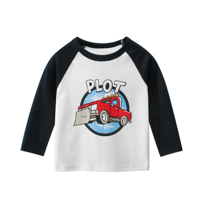Playera Infantil Manga Larga con Diseños Animados