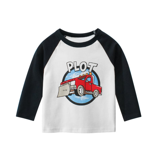 Playera Infantil Manga Larga con Diseños Animados