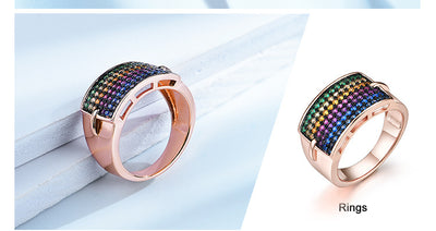 Anillo de Plata 925 con Gemas Arcoíris - Diseño Personalidad - Image 10