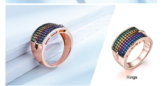 Anillo de Plata 925 con Gemas Arcoíris - Diseño Personalidad - Image 10
