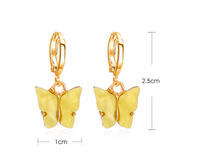 Aretes Mariposa Acrílicos Multicolores para Mujer - Image 30
