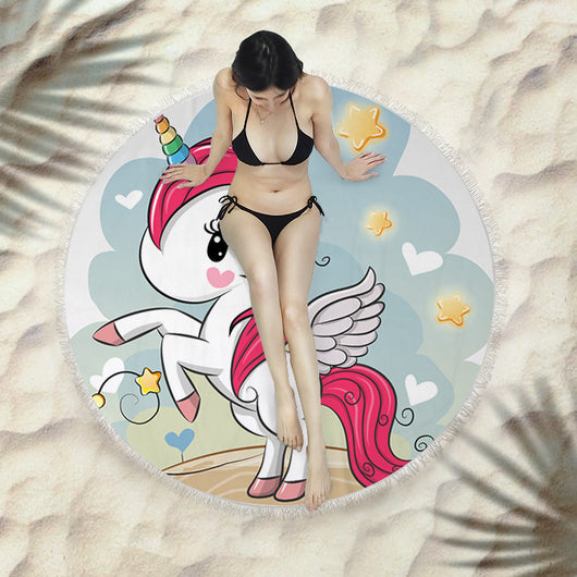 Toalla Redonda de Playa con Flecos Premium - Image 16