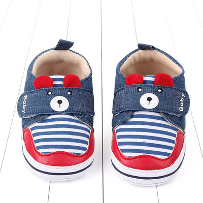 Zapatos Infantiles de Rayas con Caricaturas y Cierre Velcro - Image 13