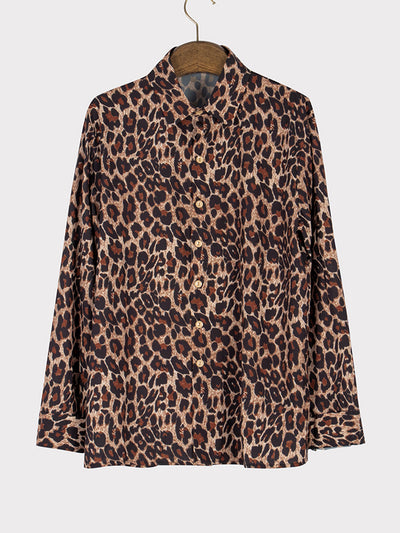 Camisa Estampado Leopardo Manga Larga para Hombre - Image 2