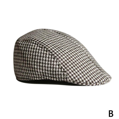 Boina de Lana a Cuadros para Padres e Hijos - Estilo Casual Pied de Poule - Image 12