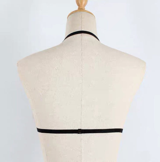 Sostén Halter con Encaje Anudado - Image 3