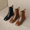 Botas Vintage de Punta Cuadrada Estilo Británico