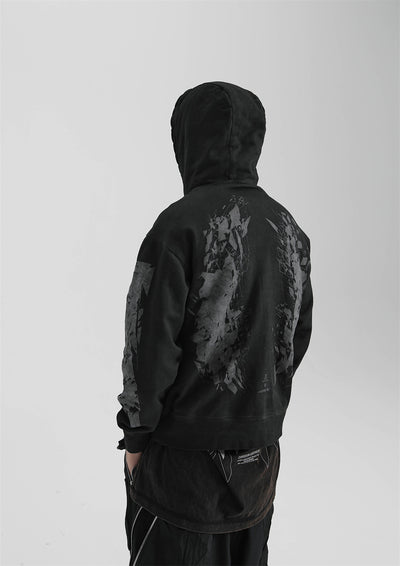 Sudadera con Capucha Estampado Hombro para Hombre - Image 4