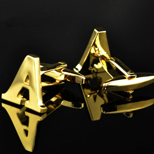 Gemelos de Letras Chapados en Oro 14K A-Z