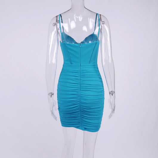 Vestido Sling Escotado sin Espalda con Detalle Hueco - Image 27