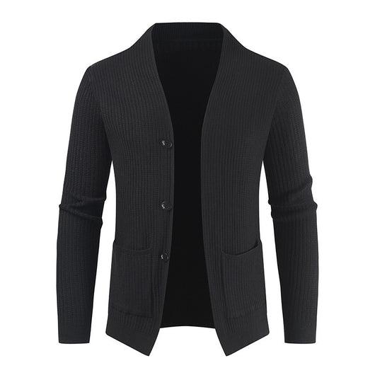 Cardigan Casual de Hombre Manga Larga Abotonado - Image 4