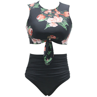Bikini de Cintura Alta Estilo Europeo Americano - Traje de Baño Dividido - Image 4