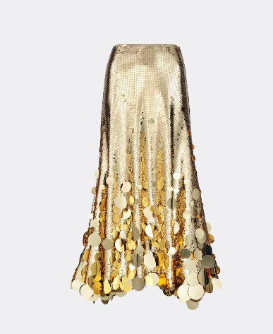 Falda de Fiesta Talla Grande con Lentejuelas Brillantes - Colección Primavera Gongda - Image 6