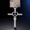 Infinity Love God We Trust Christian Cross Birthstone Crystal Pendant Necklace Colour Gems Zircon Heart Necklace Women Jewelry 1 Estilo