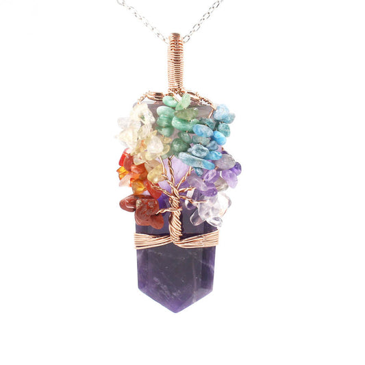 Colgante Árbol de la Vida con Cristal en Forma de Espada - Image 2