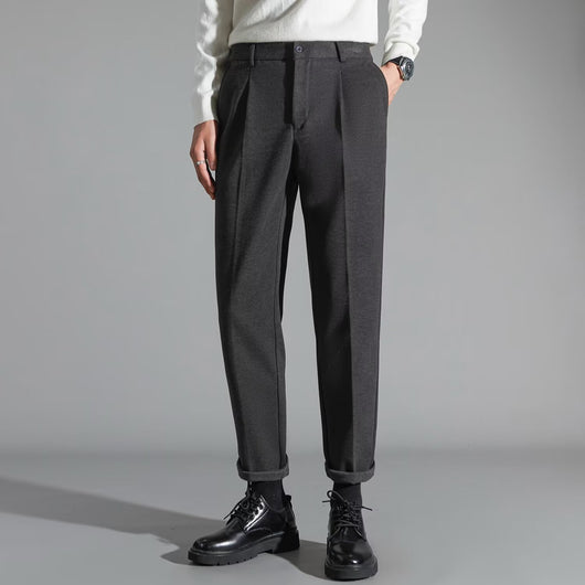 Pantalones Casuales Slim Fit en Lana para Hombre - Image 4